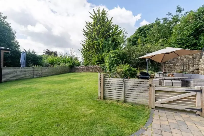 The enclosed lawn where the sausages run